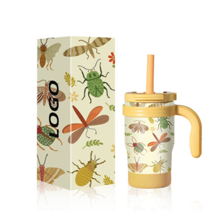 Wholesale 14 oz Stainless Steel Kids Tumblers Leak-Proof Straw BPA Free Insulated Vacuum Flask Eco-Friendly 12-24hr Thermal - 2