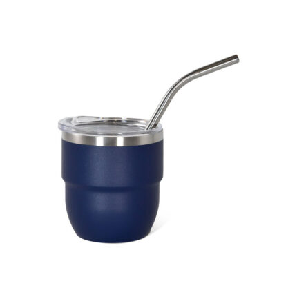 New Arrival 4oz Double Wall Stainless Steel Powder Coated Shot Glass Tumbler the Drinking Cup Mini Coffee Mug With Straw - #2