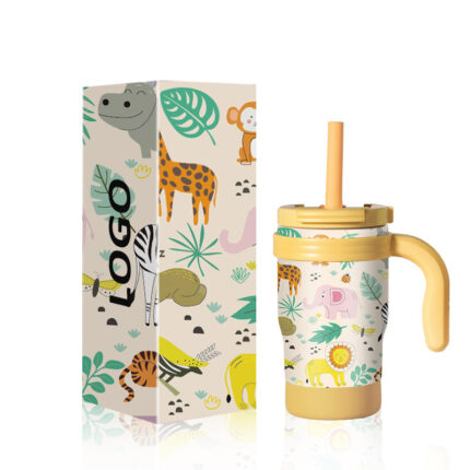 Wholesale 14 oz Stainless Steel Kids Tumblers Leak-Proof Straw BPA Free Insulated Vacuum Flask Eco-Friendly 12-24hr Thermal - 3