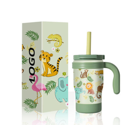 Wholesale 14 oz Stainless Steel Kids Tumblers Leak-Proof Straw BPA Free Insulated Vacuum Flask Eco-Friendly 12-24hr Thermal - 5