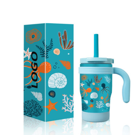 Wholesale 14 oz Stainless Steel Kids Tumblers Leak-Proof Straw BPA Free Insulated Vacuum Flask Eco-Friendly 12-24hr Thermal - 6
