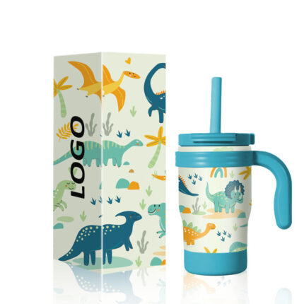 Wholesale 14 oz Stainless Steel Kids Tumblers Leak-Proof Straw BPA Free Insulated Vacuum Flask Eco-Friendly 12-24hr Thermal - 9