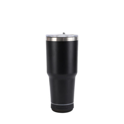 Custom Logo Wireless Smart 30oz 304 Stainless Steel Double Wall Insulated Speaker Tumbler Travel Coffee Mug Cup with Speaker - A3
