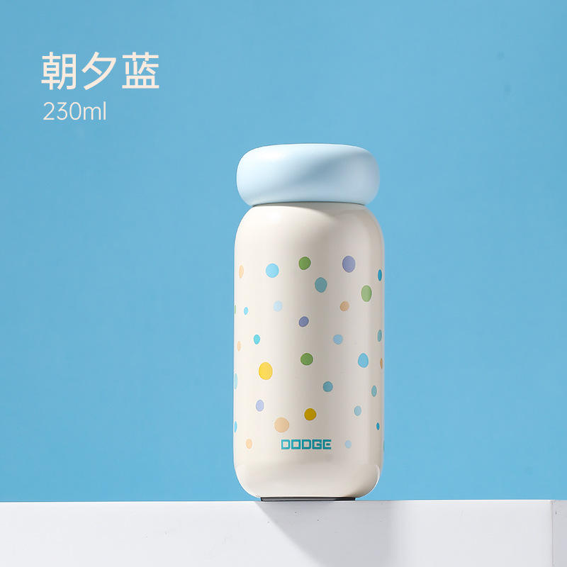 Hildodge New Style Thermos Cup High-value Light Luxury Student Portable Insulation Pocket Cup for Boys and Girls - Evening blue