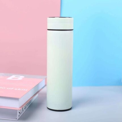 Kecolove 500ml 304 Stainless Steel Smart LED Digital Temperature Sensor Display Adult Business Gifts Mug Insulated Tumbler - Light Green-Temperature display
