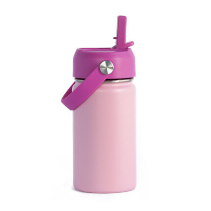 2026 New Trend Powder Coated Kids Sippy Thermal Thermos Water Bottle 450 750 1000ml Custom Logo Colorful Stainless Child Bottle - Light Pink