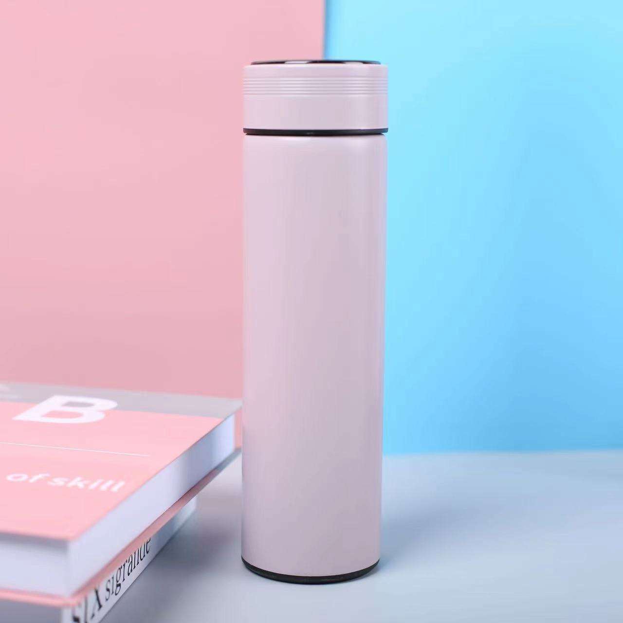 Kecolove 500ml 304 Stainless Steel Smart LED Digital Temperature Sensor Display Adult Business Gifts Mug Insulated Tumbler - Purple-Temperature display