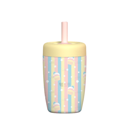 New Design Multi-Size Double Wall Stainless Steel Kids Tumbler 12oz, 18oz, 22oz with Ergonomic Handle and Sleek Appearance - Sky Blue