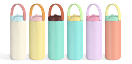 Candy Colors Kids Water Bottle Stainless Steel BPA Free 12oz Water Bottle Vacuum 18oz Kids Cup with Custom Logo Straw Lid - mix