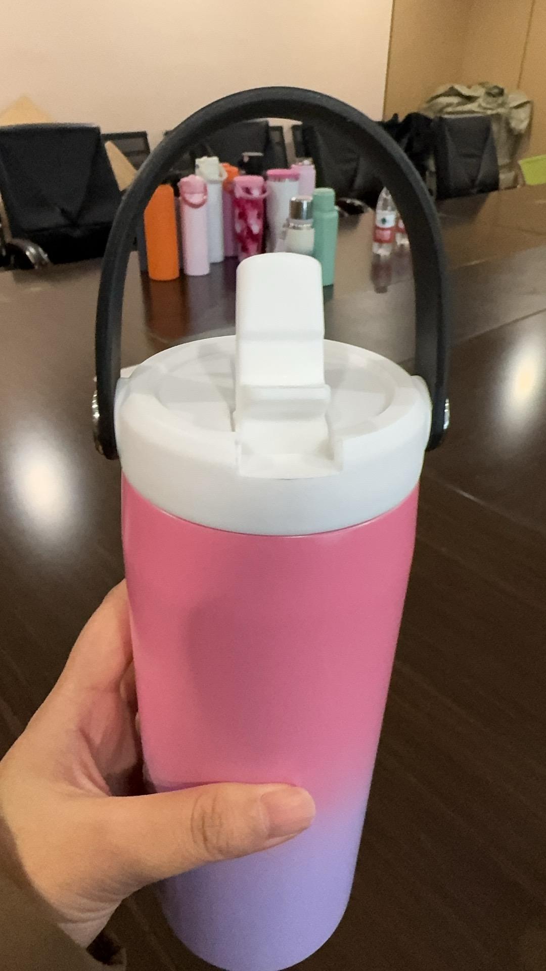 Candy Colors Kids Water Bottle Stainless Steel BPA Free 12oz Water Bottle Vacuum 18oz Kids Cup with Custom Logo Straw Lid - sample gradient