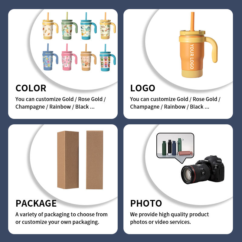 Wholesale 14 oz Stainless Steel Kids Tumblers Leak-Proof Straw BPA Free Insulated Vacuum Flask Eco-Friendly 12-24hr Thermal - Product Image 2