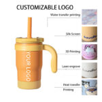 Wholesale 14 oz Stainless Steel Kids Tumblers Leak-Proof Straw BPA Free Insulated Vacuum Flask Eco-Friendly 12-24hr Thermal - Product Image 3