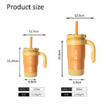 Wholesale 14 oz Stainless Steel Kids Tumblers Leak-Proof Straw BPA Free Insulated Vacuum Flask Eco-Friendly 12-24hr Thermal - Product Image 5