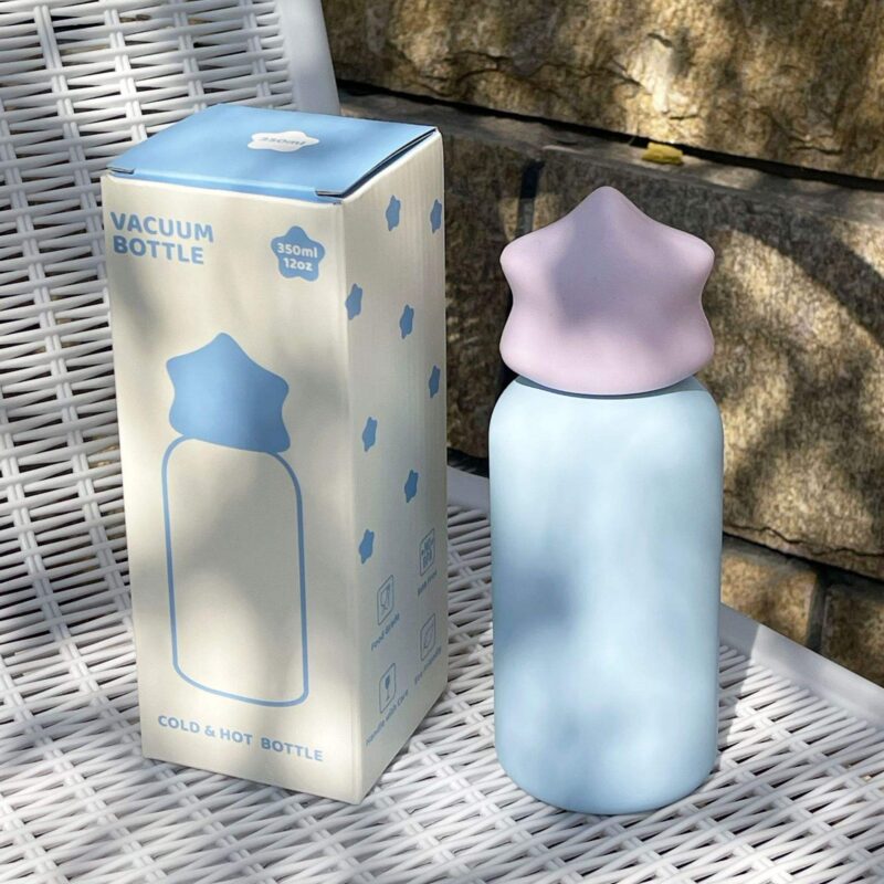 Wholesale 350ml Kids Water Bottle Stainless Steel SS316 Mini Cup Vacuum Outdoor Tumbler with Star Lid for Laser Engravings - Product Image 2