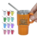 Wholesale 3oz Laserable Mini Stainless Steel Tumblers Set New Color Paint 100pcs with Off-Handle Shot Glass Lid Straw for Gifts - Product Image 1