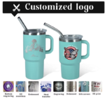 Wholesale 3oz Laserable Mini Stainless Steel Tumblers Set New Color Paint 100pcs with Off-Handle Shot Glass Lid Straw for Gifts - Product Image 5