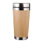 Wood Travel Insulated Coffee Cup Stainless Steel Bamboo Mug With Lid Cool Coffee Mugs - Product Image 3