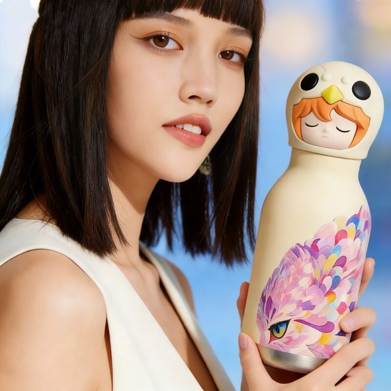 YEWAY Portable Animal Water Bottle 316 Stainless Steel Insulated Vacuum Flask School Kids Thermal Mug 450ml Leakproof Tumbler - Product Image 2