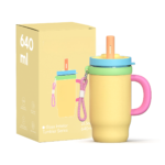 27oz Double Wall Stainless Steel Insulated Tumbler with a Glass Inner Cup That Can Be Used- Peiway